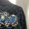 「#1873」Louis Vuitton graffiti jacquard knit zipped jacket