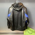 「#1908」Balenciaga 2023 Hooded Leather Jacket