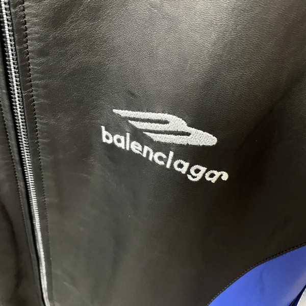Balenciaga 2023 Hooded Leather Jacket