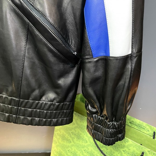 Balenciaga 2023 Hooded Leather Jacket