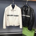 「#1909」Balenciaga Paris catwalk style biker leather jacket