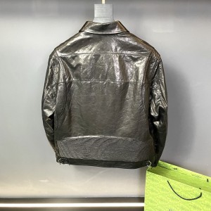 「#1910」Balenciaga Paris catwalk style biker leather jacket
