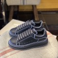 「#486」Alexander McQueen MQ All black hand-painted Sneakers