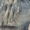 「#1913」Balenciaga Lapel graffiti denim jacket
