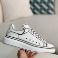 「#487」Alexander McQueen MQ White hand-painted Sneakers