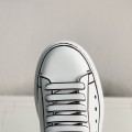「#487」Alexander McQueen MQ White hand-painted Sneakers