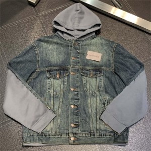 「#1914」Balenciaga hooded denim jacket