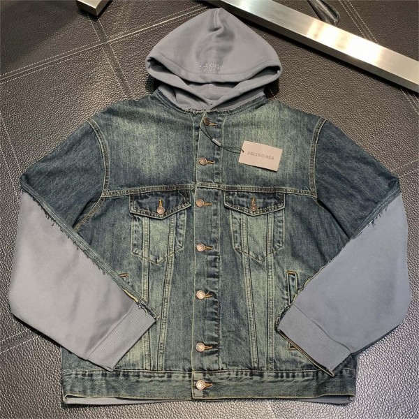 「#1914」Balenciaga hooded denim jacket