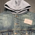 「#1914」Balenciaga hooded denim jacket