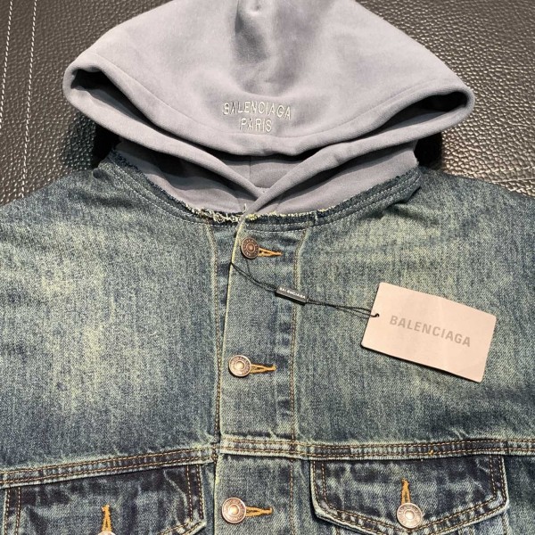 Balenciaga hooded denim jacket
