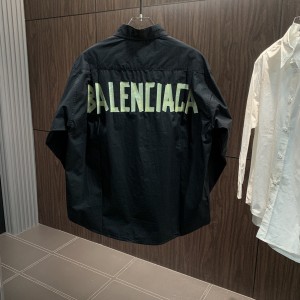 「#1915」Balenciaga Oversized back tape printed logo long sleeves