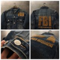 「#1916」Balenciaga terry embroidered denim jacket