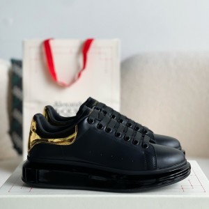 「#492」Alexander McQueen MQ golden cowhide tail Air cushion bottom Sneakers