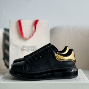 「#492」Alexander McQueen MQ golden cowhide tail Air cushion bottom Sneakers