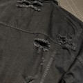 「#1925」Balenciaga  ripped denim jacket