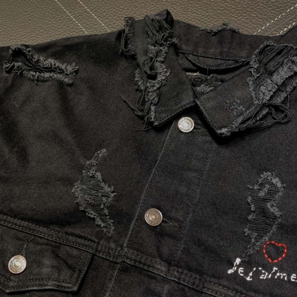 Balenciaga  ripped denim jacket