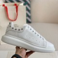 「#499」Alexander McQueen MQ White Rose nail tail Sneakers