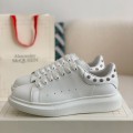 「#499」Alexander McQueen MQ White Rose nail tail Sneakers