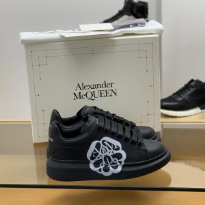 「#507」Alexander McQueen MQ 3D black bloom Sneakers