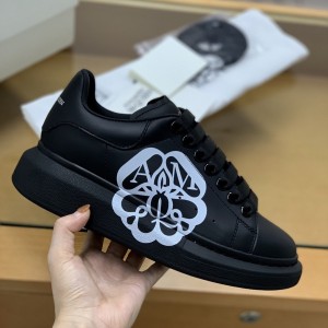 「#507」Alexander McQueen MQ 3D black bloom Sneakers