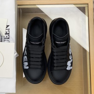 「#508」Alexander McQueen MQ 3D black letter Sneakers