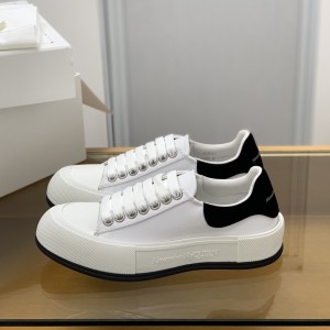 「#514」Alexander McQueen MQ WhiteBlack velvet tail Sneakers