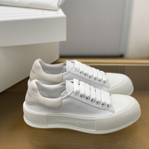 「#517」Alexander McQueen MQ White velvet tail Sneakers