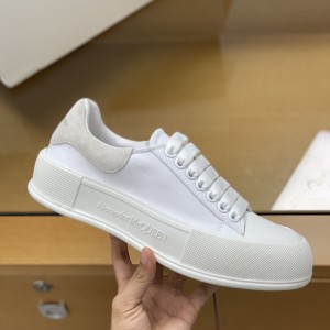 「#517」Alexander McQueen MQ White velvet tail Sneakers