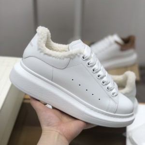 「#520」Alexander McQueen MQ White velvet Lining Sneakers
