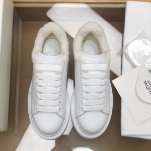 「#520」Alexander McQueen MQ White velvet Lining Sneakers