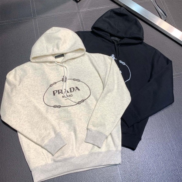 「#1944」Prada fleece hooded sweatshirt