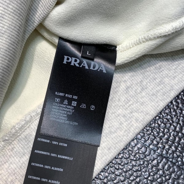 Prada fleece hooded sweatshirt