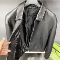 「#1949」Prada Paris catwalk style leather jacket
