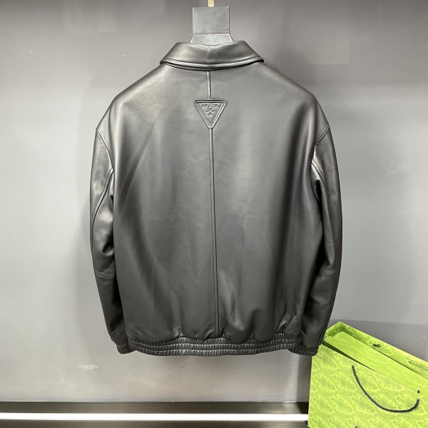 Prada Paris catwalk style leather jacket