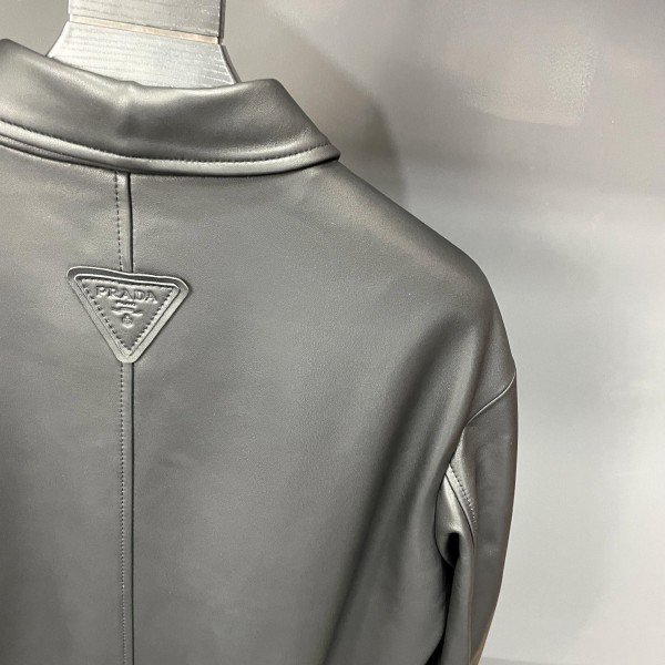 Prada Paris catwalk style leather jacket