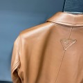 「#1950」Prada Paris catwalk style leather jacket