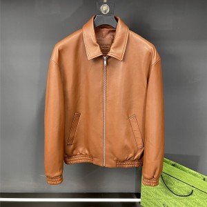「#1950」Prada Paris catwalk style leather jacket