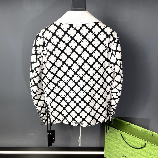 Chrome Hearts Paris Fashion Week catwalk style leather jacket