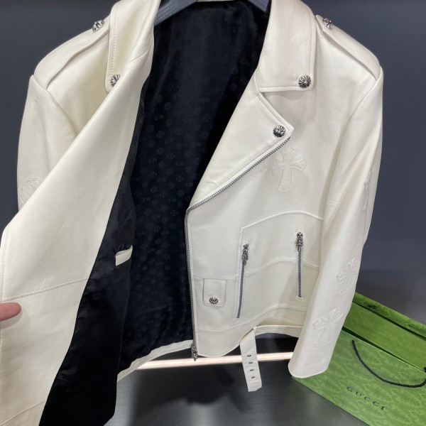 Chrome Hearts motorcycle leather jacket
