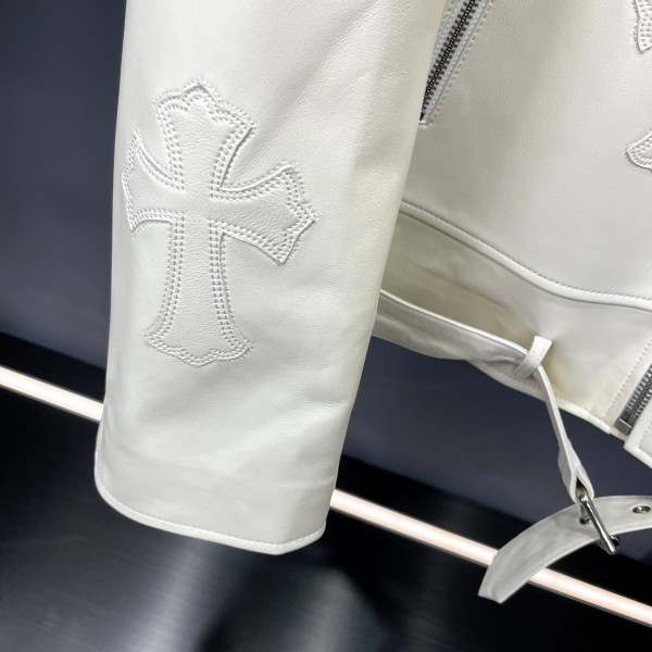 Chrome Hearts motorcycle leather jacket