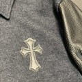 「#1962」Chrome Hearts patchwork leather jacket