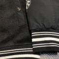 「#1966」Chrome Hearts Embroidered patchwork wool baseball jacket