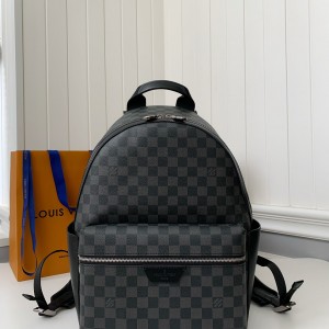 「#2025」Louis Vuitton 24s New DISCOVERY Small Black Checker Backpack N40514, Top Quality Size: 29 * 38 * 20c