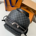 「#2025」Louis Vuitton 24s New DISCOVERY Small Black Checker Backpack N40514, Top Quality Size: 29 * 38 * 20c