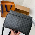 「#2025」Louis Vuitton 24s New DISCOVERY Small Black Checker Backpack N40514, Top Quality Size: 29 * 38 * 20c