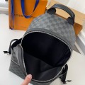 「#2025」Louis Vuitton 24s New DISCOVERY Small Black Checker Backpack N40514, Top Quality Size: 29 * 38 * 20c
