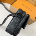 「#2030」Louis Vuitton AutumnWinter New STEAMER Black Flower Messenger Bag M46795, Top Quality