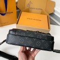 「#2030」Louis Vuitton AutumnWinter New STEAMER Black Flower Messenger Bag M46795, Top Quality