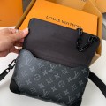 「#2030」Louis Vuitton AutumnWinter New STEAMER Black Flower Messenger Bag M46795, Top Quality