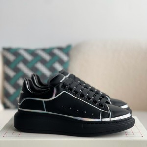 「#2061」Alexander McQueen MQ golden cowhide tail Air cushion bottom Sneakers